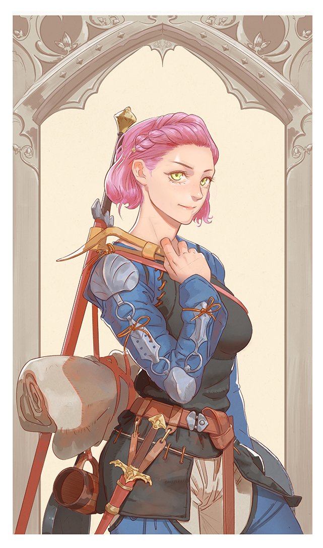 FF69x's tweet photo. Rozea, young adventuress with her Jack Chains. 

#manga #ff69 #medieval
#rpg #dungeonsanddragons #armory #CuteGirls撮影会 https://t.co/fh93Jyxf6I