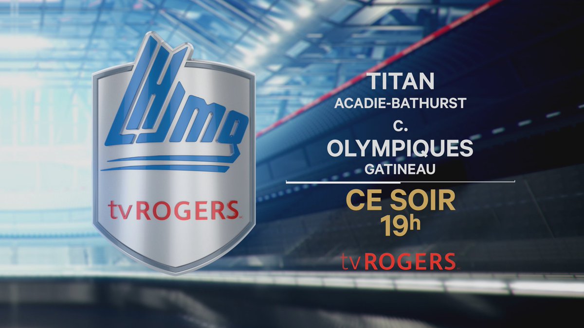 Ce soir 19 h - Un autre match de la <a href="/LHJMQ/">LHJMQ</a>  sur tvRogers: Titan d'Acadie-Bathurst c. @LesOlympiques #hockey #lhjmq #tvRogers #cable23 #ottawa #ONfr