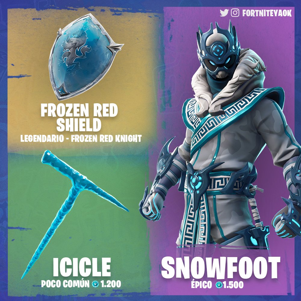 fortniteyaok's tweet photo. π₯#SCYA! Skin Combos
#2 Snowfoot + FrozenRedShield + Icicle
#FortniteYA #skincombos #SkinsFortnite #FortniteCommunity #FortniteNews #FortniteLeaks #outfitcombos https://t.co/oE1EVbx4CR