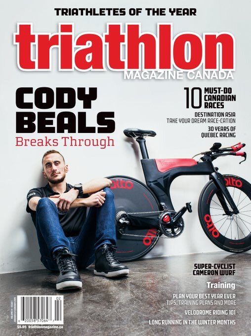 IMTrinews's tweet photo. Via #CodyBeals @CFBeals the New Year in style! 😮 Honored to be the @TriMagCan cover boy & Triathlete of the Year. Print copies are out soon & digital copies are here: https://t.co/LNgkkSpbr8 https://t.co/feF6eVZVDl