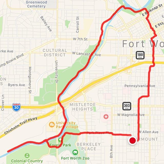 MarielandJoey's tweet photo. First time running double digit miles! 10.4 mile run. #getbettereveryday #cowtownhalfmarathon #trainingrun #scenicrun #fortworthit #mapmyrun https://t.co/Ex7hNv0J2V https://t.co/LlZyS5Ejrf