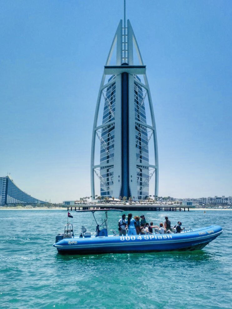 Want to have a picture-perfect moment with the Burj Al Arab and a speedboat adventure at the same time? Book a tour now at splashtours.ae or call  800 4 775274 (800 4 SPLASH) for more info.