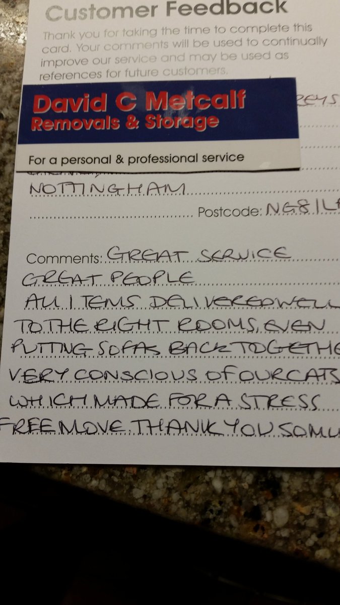 MetcalfRemovals's tweet image. Another happy customer