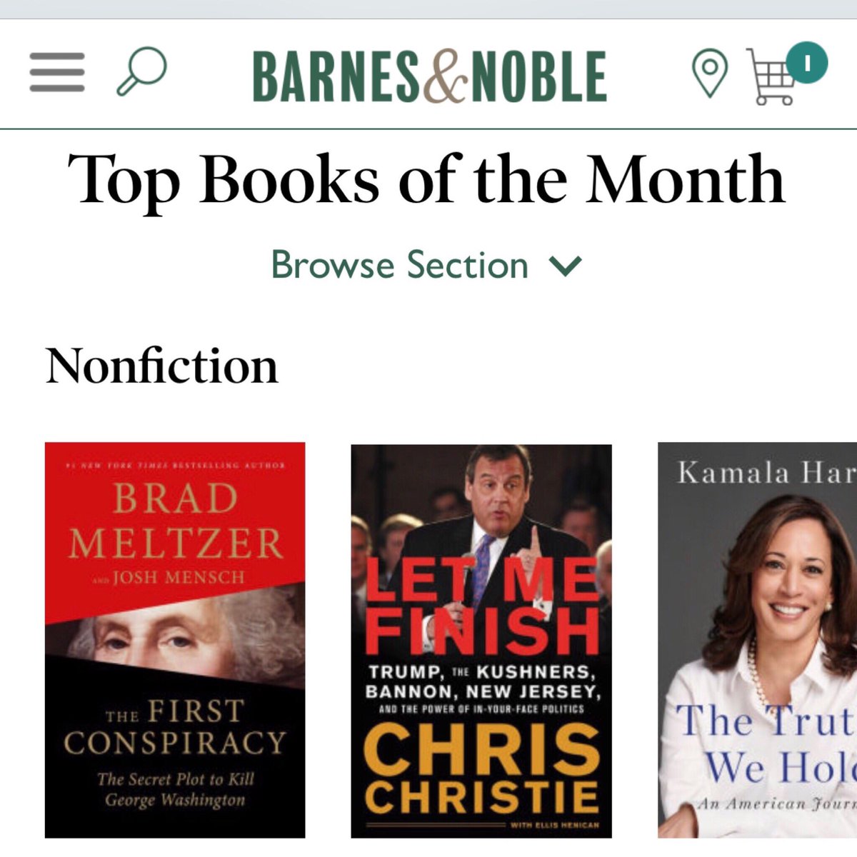 Brad Meltzer On Twitter Here S Barnes Noble S Pick Top Books