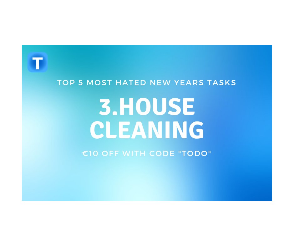 Task_Match's tweet photo. New Year, Clean House...... We have 100's of trusted cleaners ready to give your house a DEEP clean! Have €10 off with our coupon code "TODO" https://t.co/uVYnk2it8W