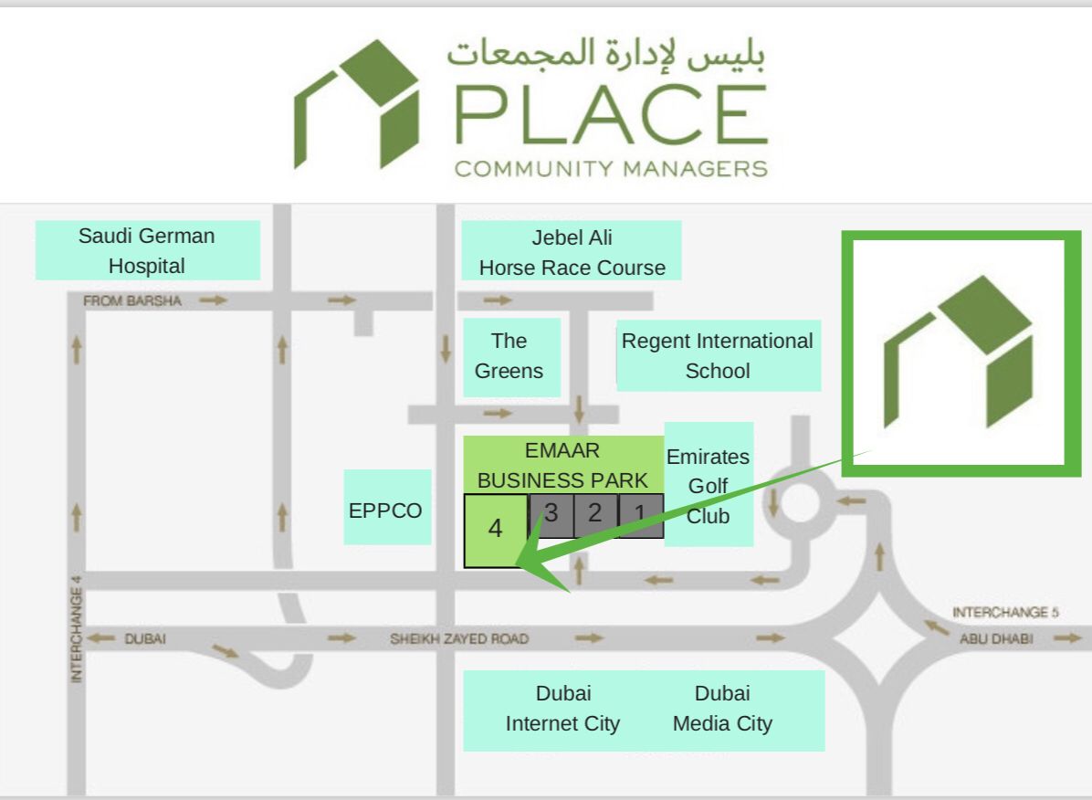 ***Office Move Update***

PLACE Strata Management LLC are delighted to announce we are moving to our new offices tomorrow. 6th January. 

We will now operate form Emaar Business Park, Building 4, Office 401/402 

Our contact numbers remain the same