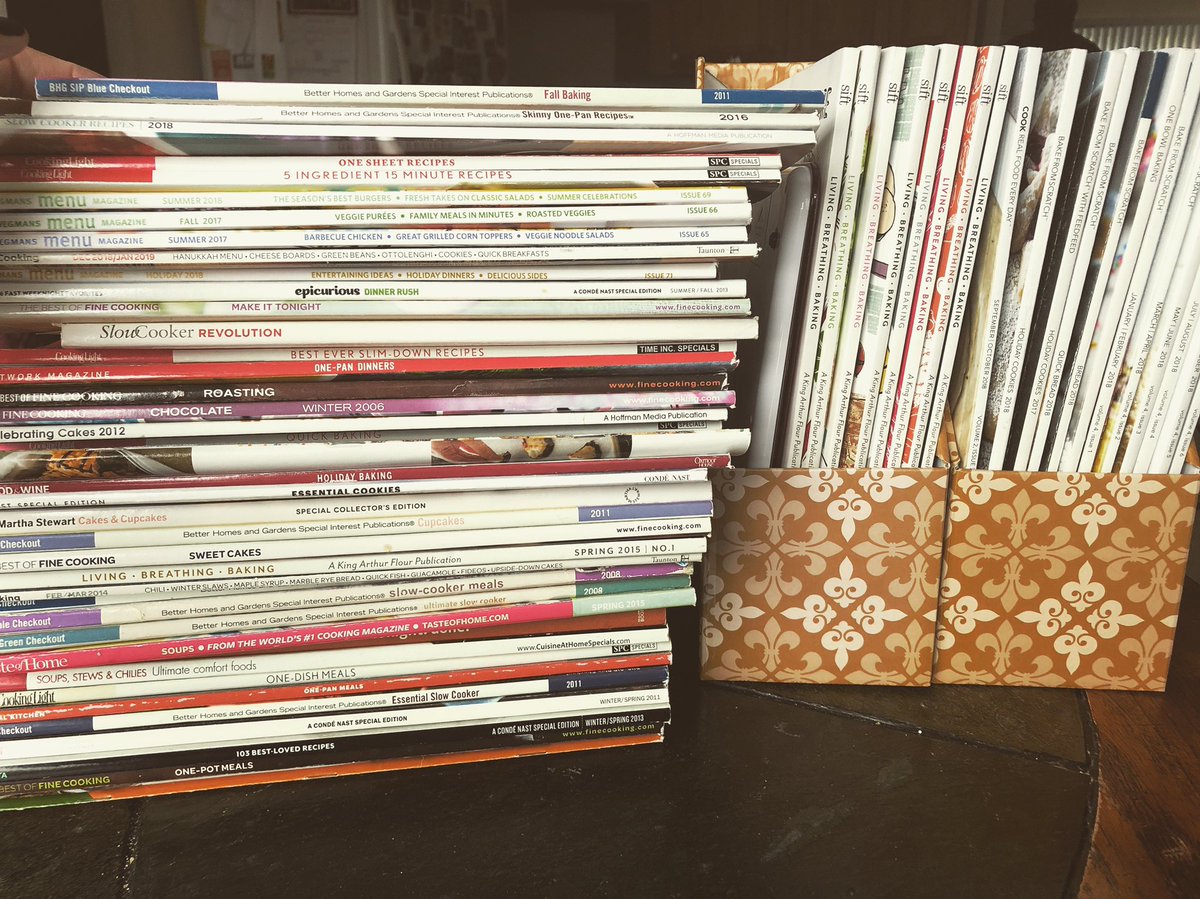 JudyF813's tweet image. Hello, my name is Judy. I’m addicted to food magazines. This does not count the countless recipes torn from magazines long gone. 🤦🏻‍♀️
#magazineaddict