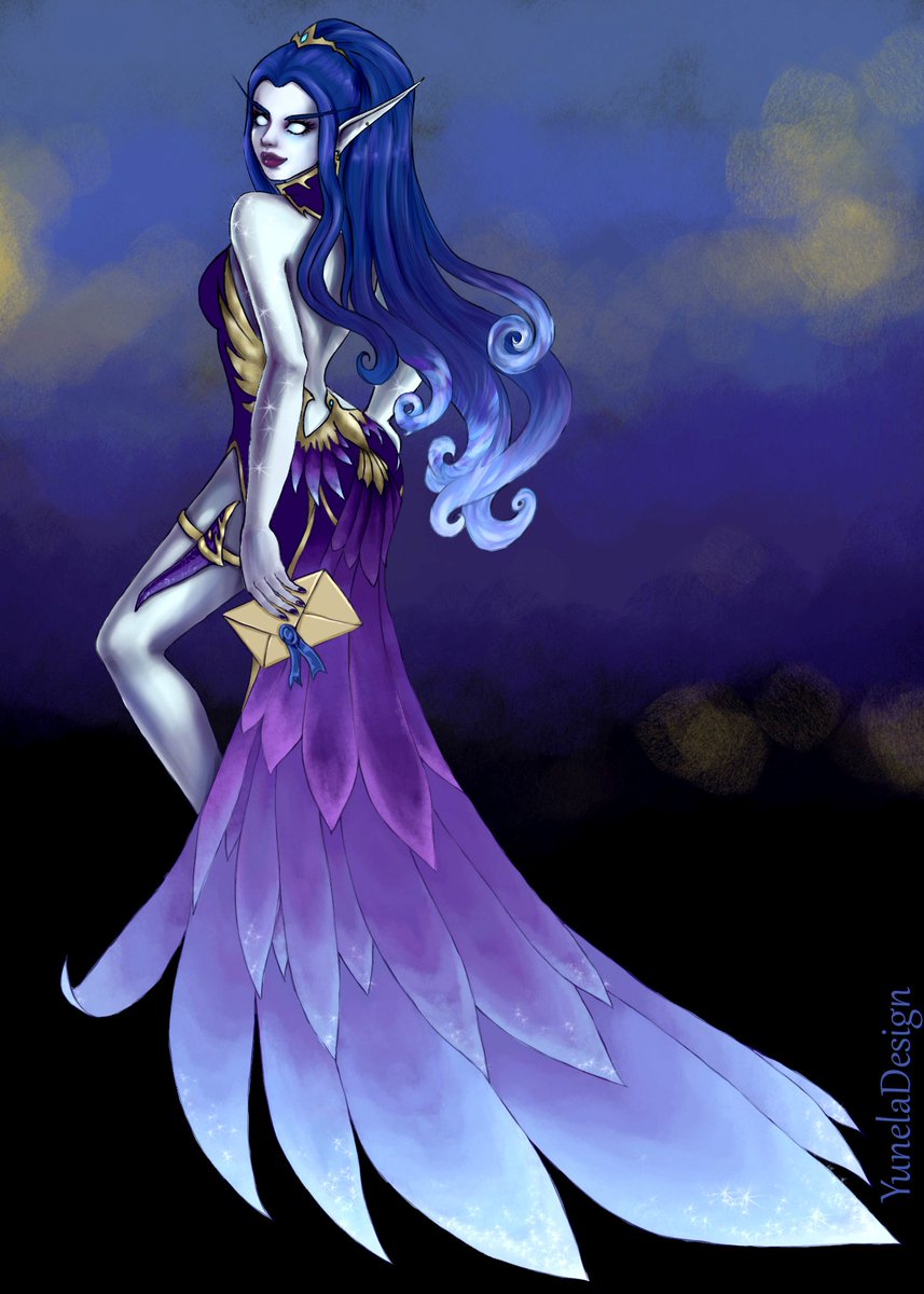 isilbg's tweet photo. I hope Tadria is not late to the #WarcraftWinterBall @Faebelina 💜 https://t.co/LUjpjNPHXv