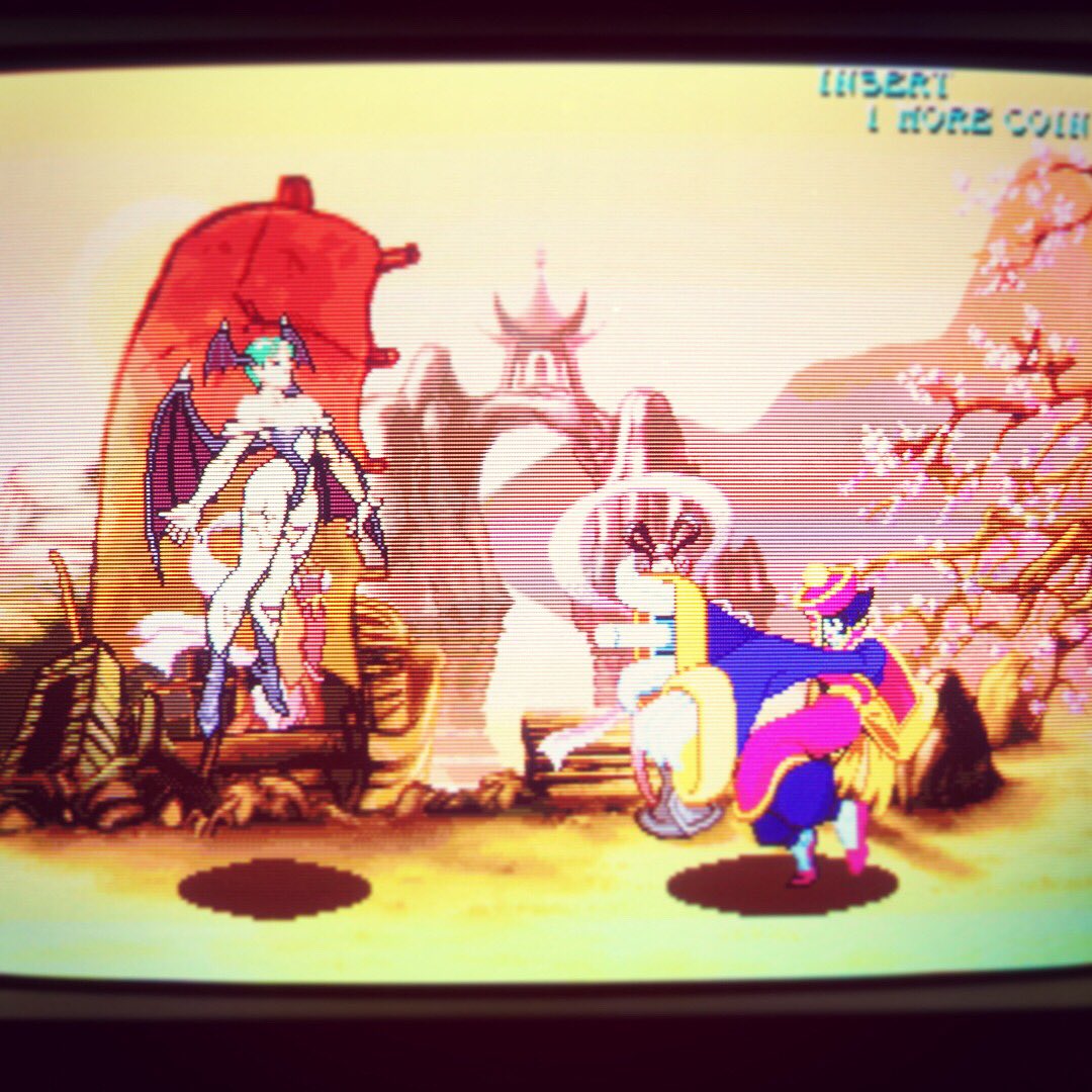 rgbzen's tweet photo. #capcom ‘s #vampiresavior #darkstalkers #darkstalkers3 #cps2 #arcade #pcb #arcadegame #crtgaming #rgbgaming  #retrogaming #arcadegaming #retrogames #sonypvm #scanlines 🦇 🥊 https://t.co/lsTUwnbmVd
