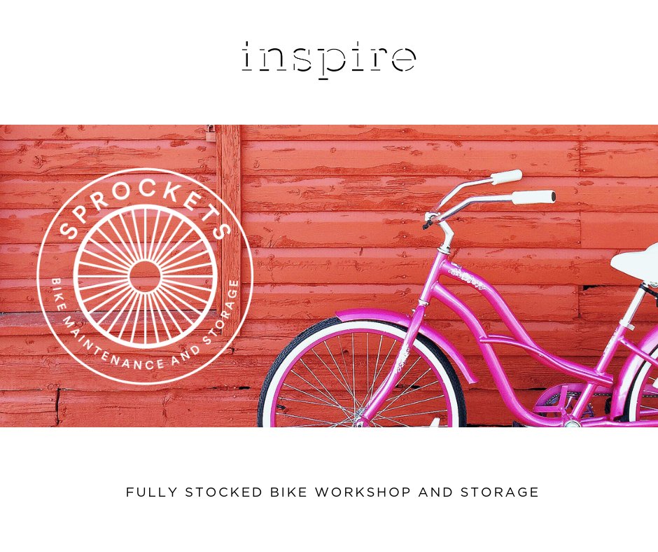 Take Charlotte on two wheels, courtesy of our Sprockets bike maintenance and storage area! 🚲