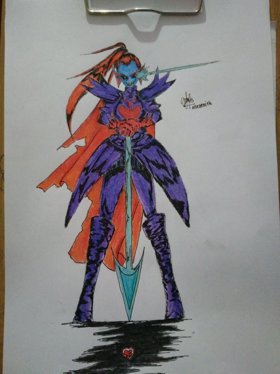 Elle It S Midnight Here And Yet I Did This So Im Sorry Bows Actually I Love Undyne She Is Gorgeous Lol Undertale Undyne Undying Fanart Satnight T Co Fc4nvd5sdd