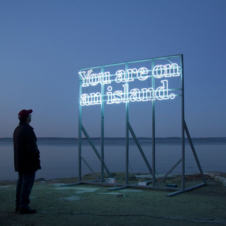 wordfalls_game's tweet photo. YOU ARE (ON) AN ISLAND
Alicia Eggert &amp; Mike Fleming
#art #light #words #word #conseptualart #contemporaryart #exhibition #artwork #artist #wordfalls #wordfalls_game #wordgame #wordsearch #game #letter #crossword #wordgames #wordlovers #wordinlove #englishlanguagelearning https://t.co/EWirXiAprj