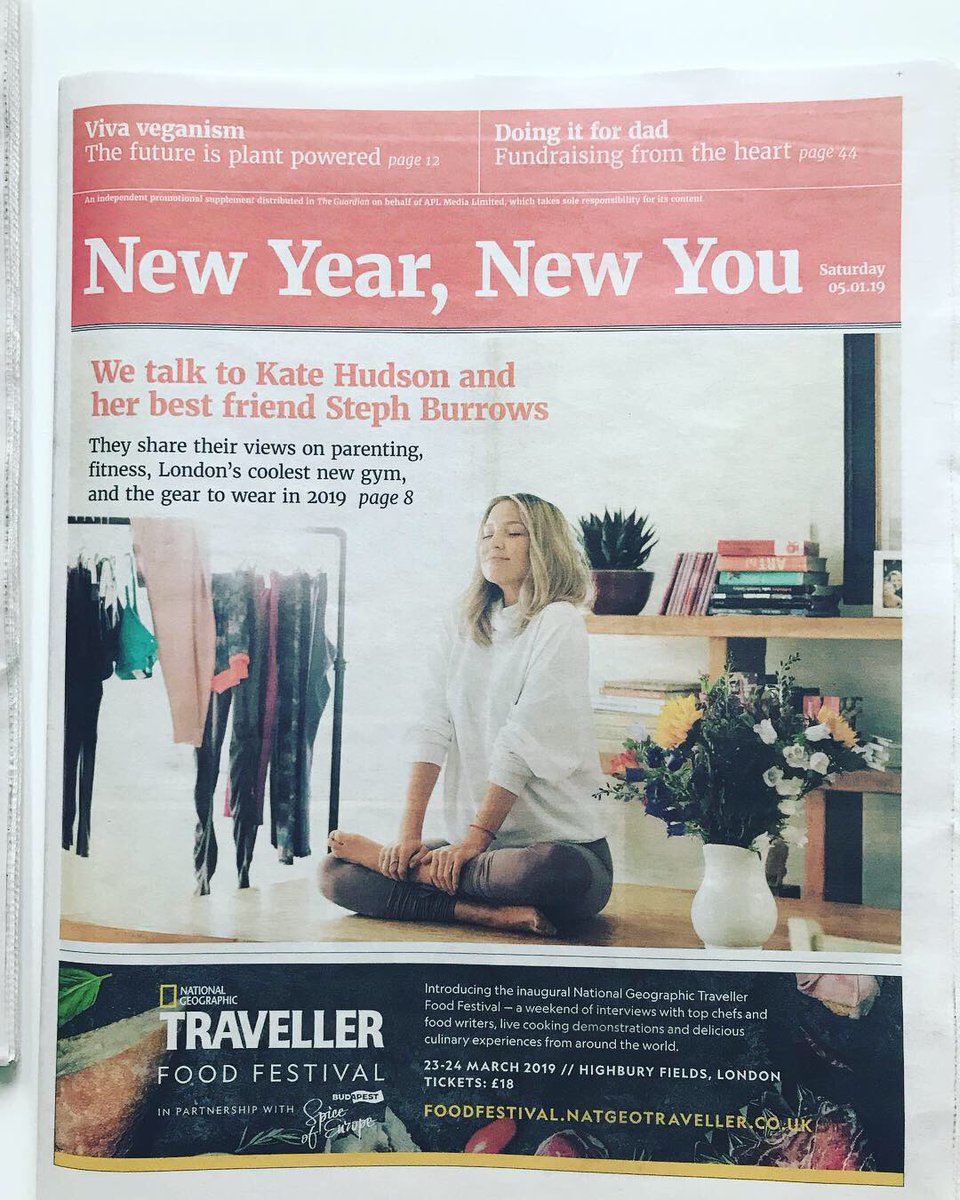 srburrows's tweet photo. Thanks so much @guardian for featuring us today 🙌🏼 Me, my gal Kate Hudson, our studio and @FableticsEU shop! 💙 #POPfit #wearepopfit #fabletics #londonfitness https://t.co/OQFB4XkhkP