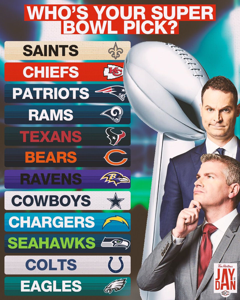 JayOnSC's tweet photo. The #NFLPlayoffs are here!!! Who wins the #SuperBowl? 🤔🏈 #JayAndDan https://t.co/1TMmcenc3L