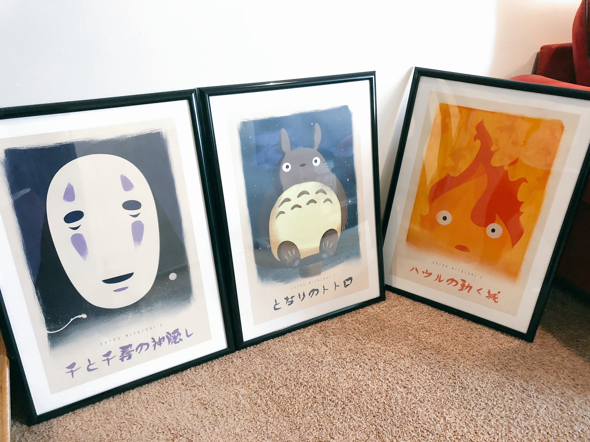 Happy birthday to Hayao Miyazaki! Just got these babies framed last night. 