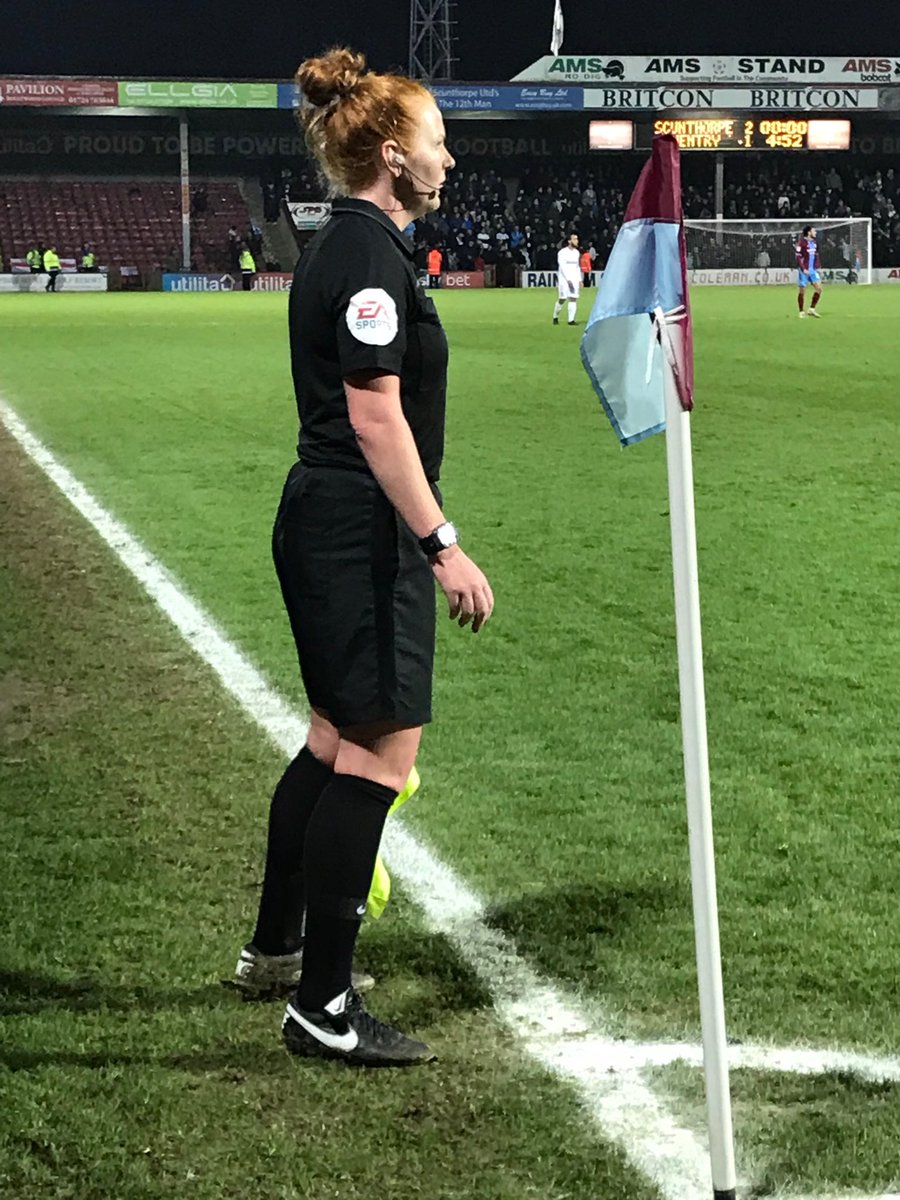Breaking down barriers. The ‘traditionalists’ may not like it but this assistant referee got every call right today. Ultimately it’s about whether you can do the job - it shouldn’t make a difference if someone is ginger