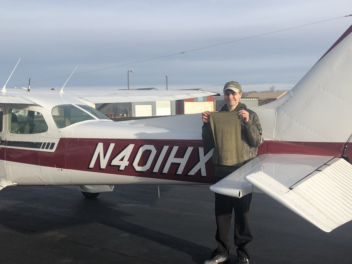 34kspilot's tweet photo. My son Zach soloed today. Third generation pilot in the making. https://t.co/Q8dm9OHiUu