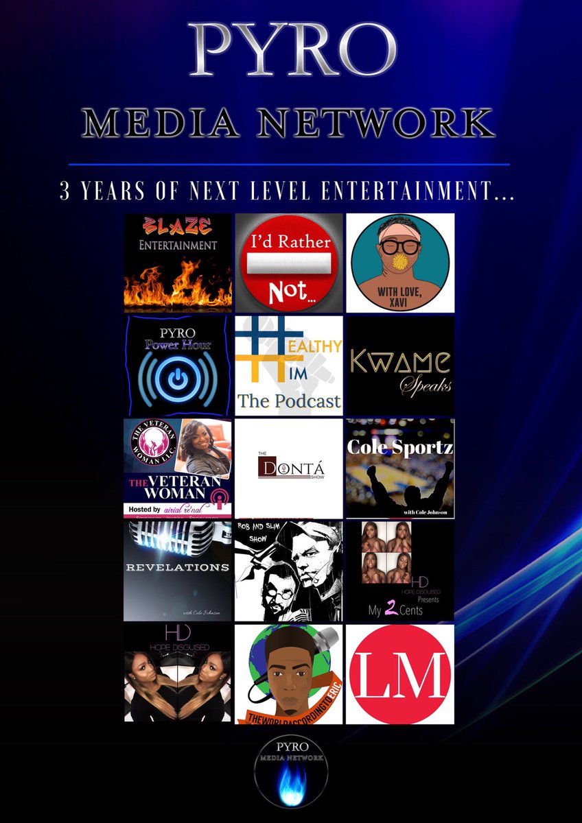 pyromedianet's tweet image. We are proud and excited of what we have acomplished in the past three years and even more excited about the years to come!
.
#PyroMediaNetwork #PyroMedia #NextLevelMedia #NextLevel #Media #Video #Audio #Production #Producer #Podcasts #Vlog #Vlogger #Podcaster #Anniversary
