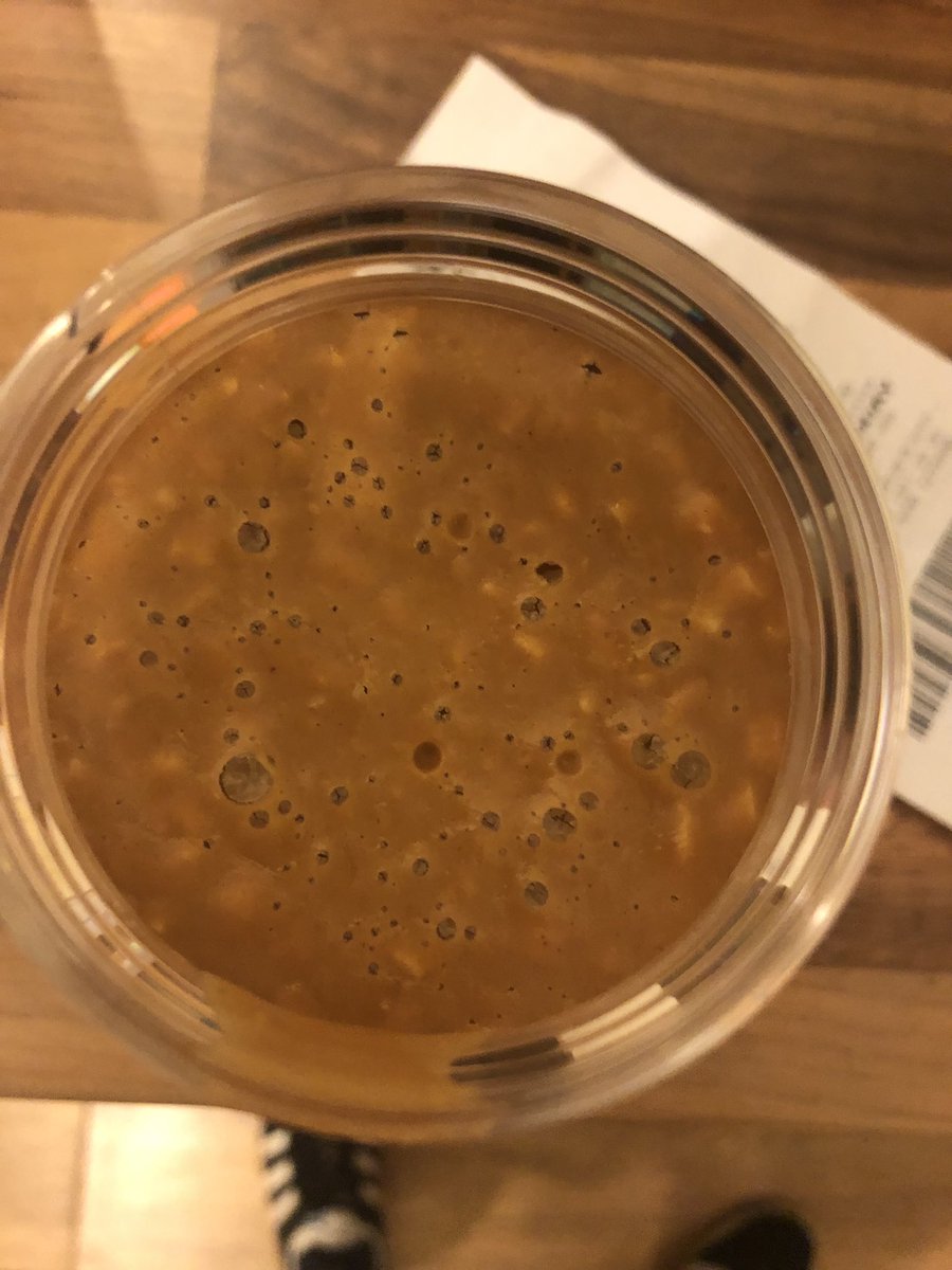 TheAlfie's tweet photo. @Tesco bought some peanut butter but when I got home the lid was half on and it looks like this, seems all dry and cracks when you squeeze the bottle https://t.co/2fE0wo5su1