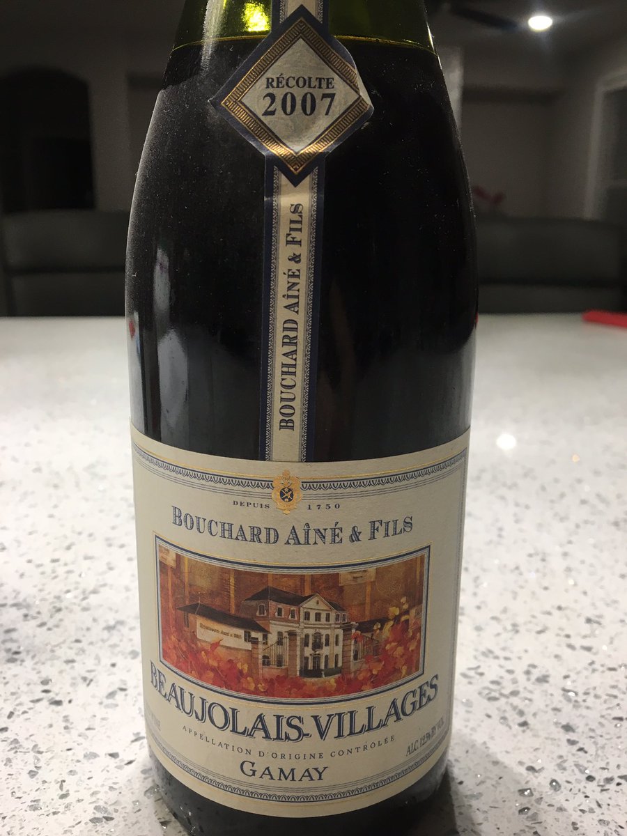Opened this 2007 Beaujolais out of curiosity and it isn’t bad. Surprisingly good considering it also lasted through 4 moves! <a href="/boissetwinelife/">Boisset Collection</a> #WineLover