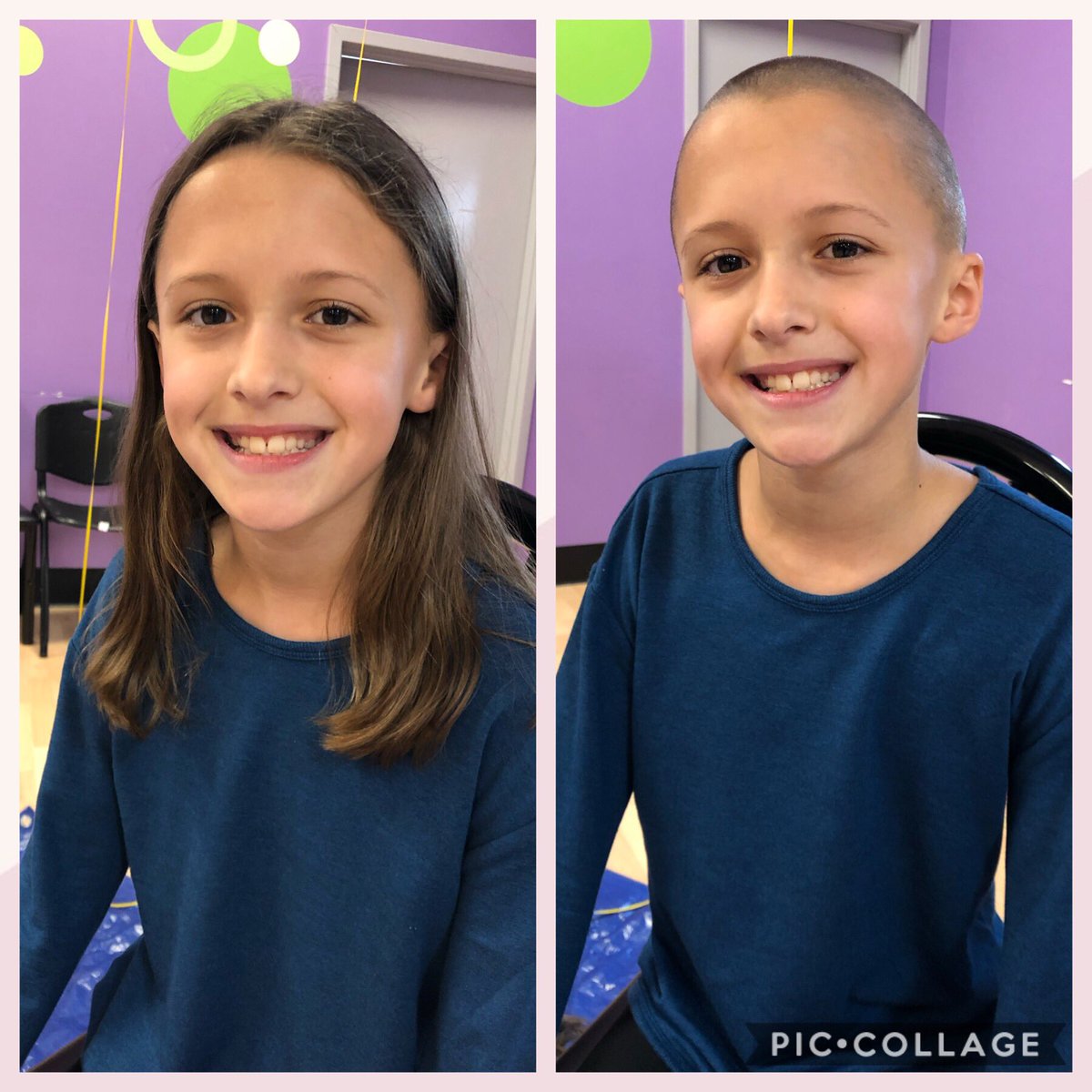 KelleySmithWHNT's tweet photo. SHE’S BALD! You look amazing! Way to go Kaitlyn!!! #jessereesfoundation #joyjars #baldisbeautiful #beforeandafter @whnt https://t.co/N27AGZL0kt