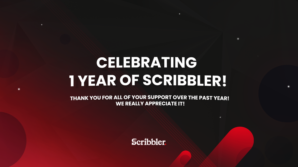 scribbler's tweet image. Celebrating 1 year of Scribbler!! ✍🏽

Thank you for all the support over the past year, it’s been insane and we’re incredibly thankful to have you supporting us! 🙏🏽❤️
