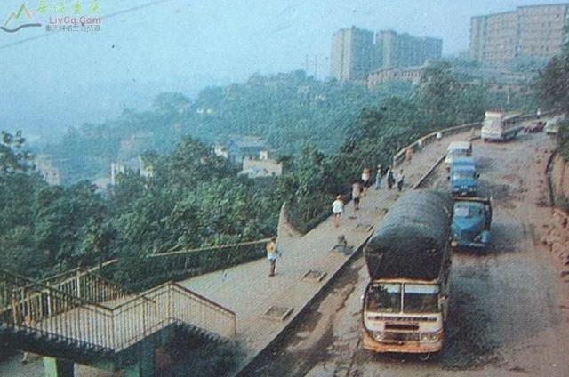 Public transportation of Chongqing in 1980s. tram, bus powered by natural gas bag on top, steam engine train! This was my memory of China when growing up there.