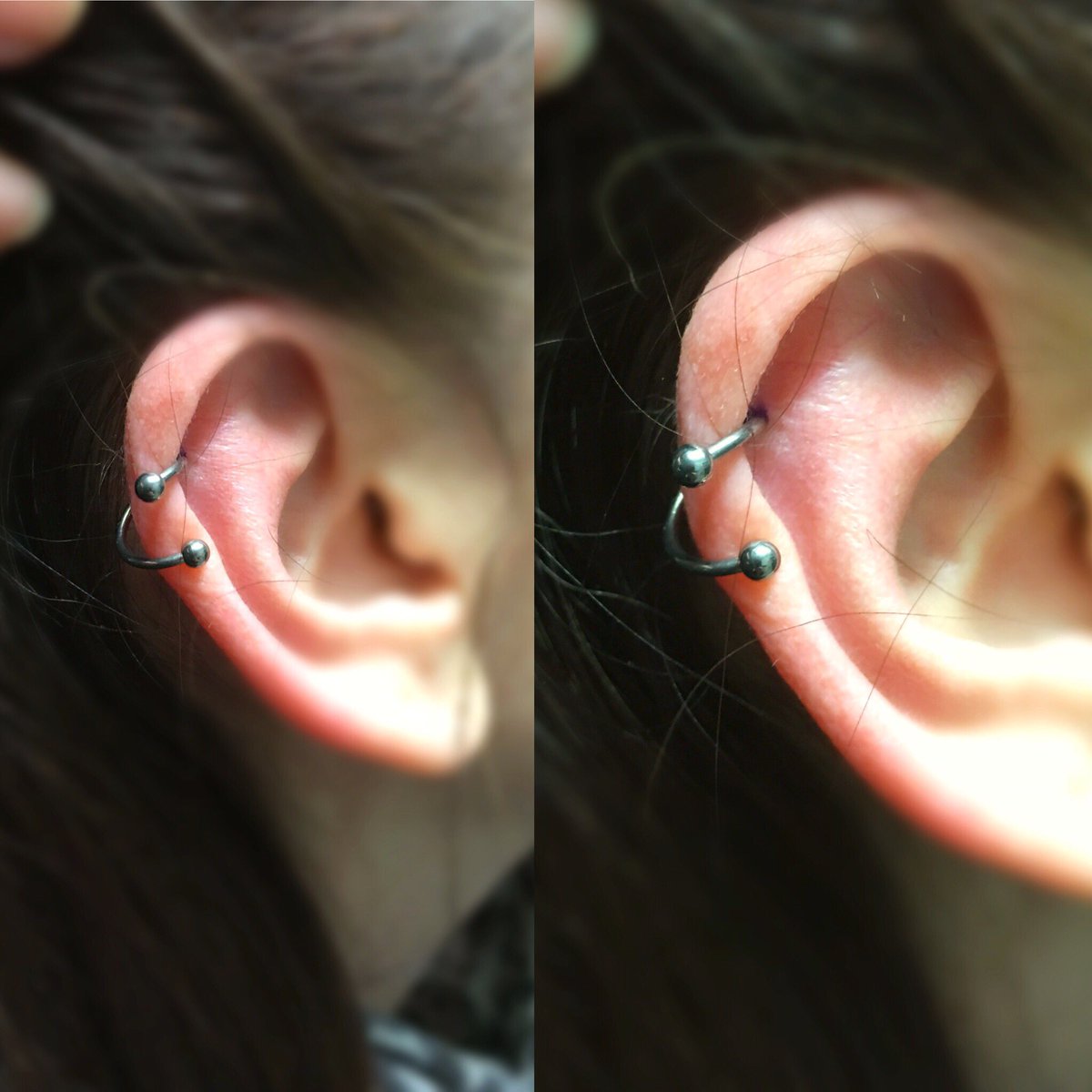 AStepOutThere's tweet photo. First post of #2019! A #helix #piercing with an implant grade #titanium single spiral from our new collection at the studio! ✨Check out the #jewellery that I currently have available via the following link: https://t.co/ptFaj9fXYJ (link is also in my bio!)✨ #jewelry #etsy https://t.co/DaPdjEpCuv