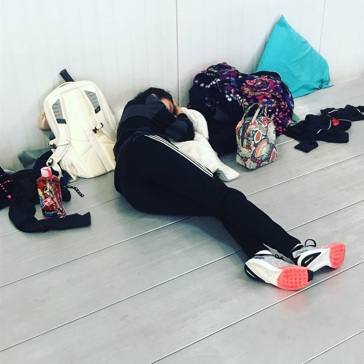 WVTrackField's tweet photo. This is Kat. Kat ran today. While running Kat managed to finish 4th overall in the 55m and 5th overall in the 300 in her division at the Ocean Breeze Freedom Games! Kat was very tired after. Great job Kat! #dashsquad #letfreedomring #tiredkat https://t.co/qTLSLuLRRA
