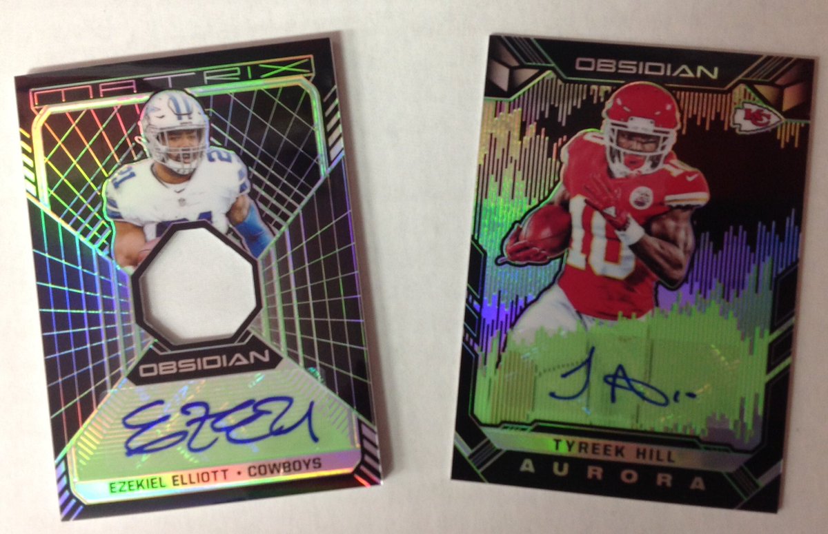 ptcomicscards's tweet image. BAM!!💥 💥Longtime customer Kevin, busted a box of @PaniniAmerica #Obsidian 🏈 and pulled straight fire 🔥 autographs of @dallascowboys @EzekielElliott numbered 6/15 and @Chiefs @cheetah Tyreek Hill!!! #ShowYourHits #CustomerPulls #WhoDoYouCollect  #Zeke #Cheetah #SupportYourLCS