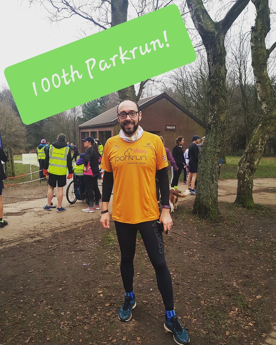 Made it to 100 parkruns today at my wonderful home run - <a href="/CChaseparkrun/">CannockChaseparkrun</a>. 2 years ago I was more than three stone heavier and constantly getting injured. In 2018, I managed 42 parkruns &amp; shaved another 3 minutes off my pb. #loveparkrun