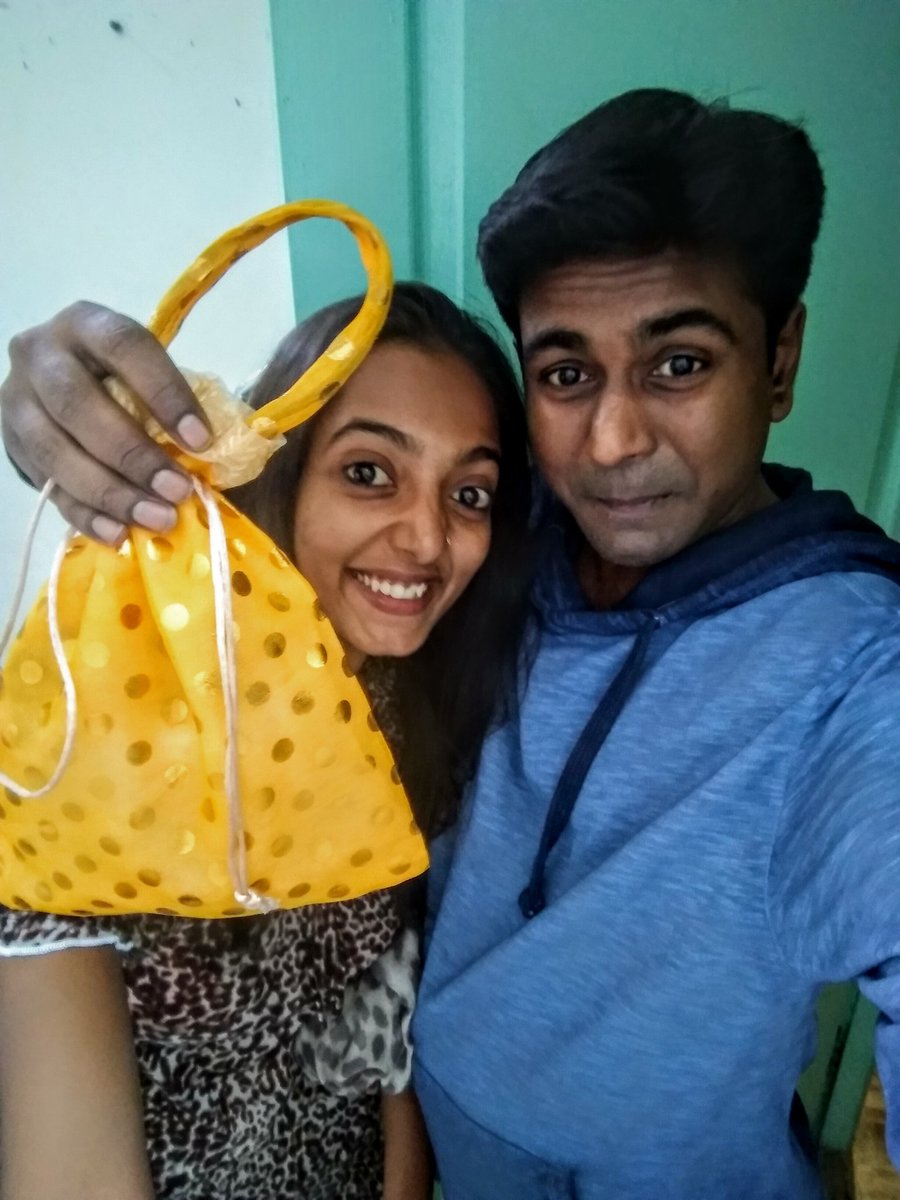 Rajvarmaa1's tweet photo. @instagram Ths majabag as lot of story inside wish u all the best for ths year and thxs for lovely gift Ankitha https://t.co/O5NB49c7dD