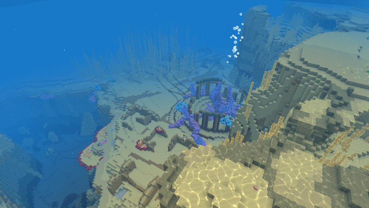 ¡Estos elementos únicos de worldgen continúan bajo el agua, con secretos para descubrir si eres lo suficientemente valiente como para aventurarte bajo las olas! 😉