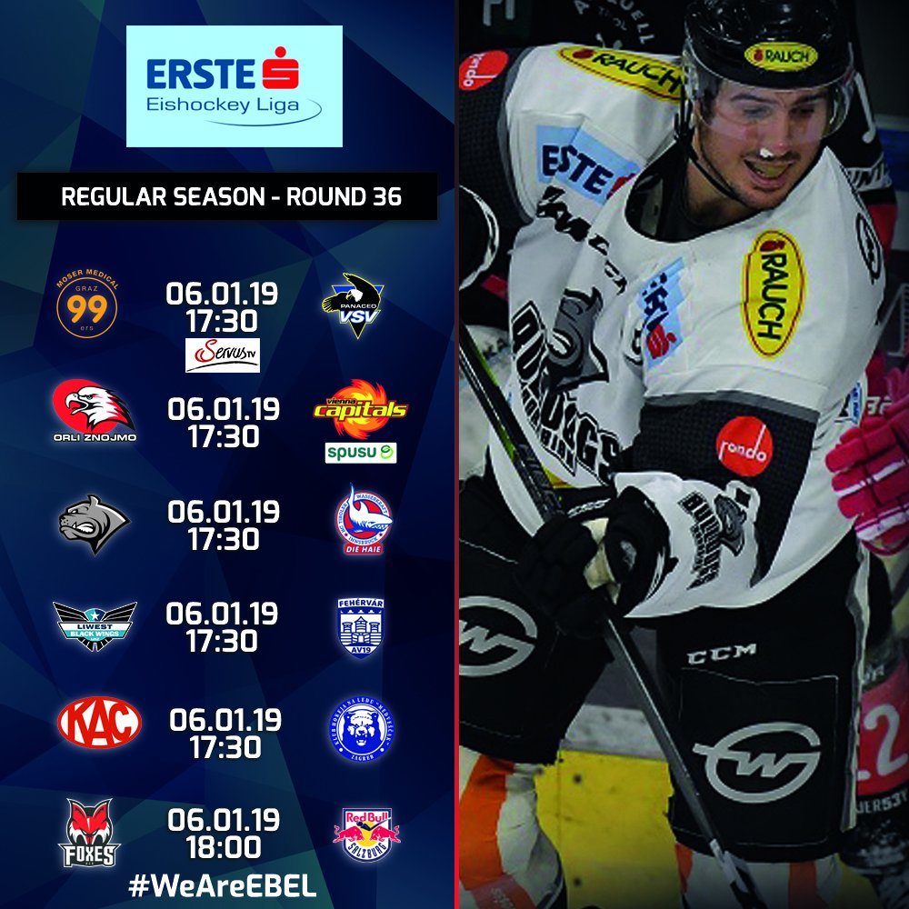 win2dayICE's tweet photo. To reach the top 6 is the first big goal of many teams. The advantage to the sevenths place for the @ecrbs and the @BlackWingsLinz shrunk to five points. @FehervarAV19 AV19 has the chance to narrow the gap in the direct duel against Linz. #WeAreEBEL #EBELSchedule https://t.co/IEXDi7KZAC