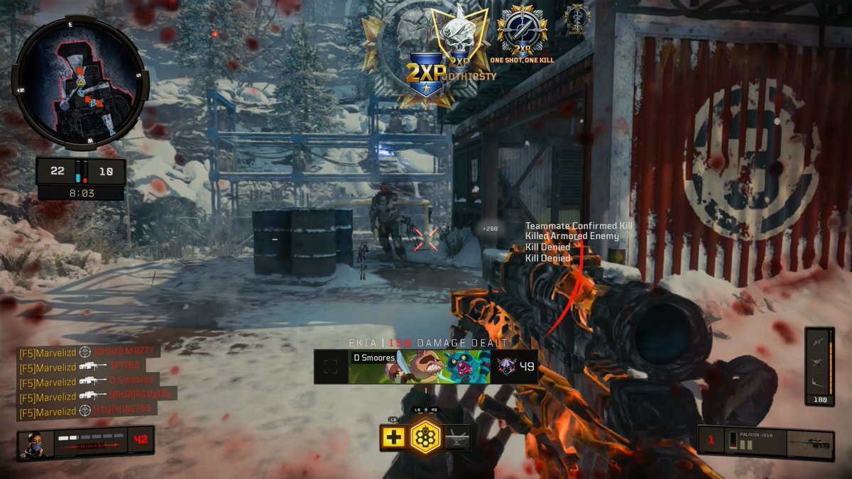 Marvelizd's tweet photo. 5 on with every bo4 sniper! #RedMarvel (wanna hit a better outlaw one lmao) https://t.co/Xo2Zv2agqu
