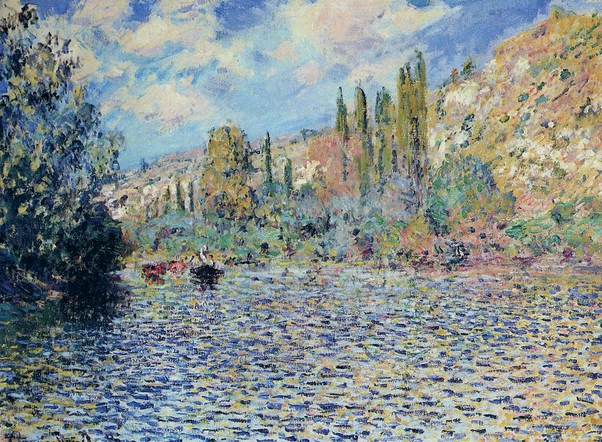 artistmonet's tweet photo. The Seine at Vetheuil, 1879 https://t.co/TPjfgnclFd #claudemonet #wikiart https://t.co/htNvEmbnVp