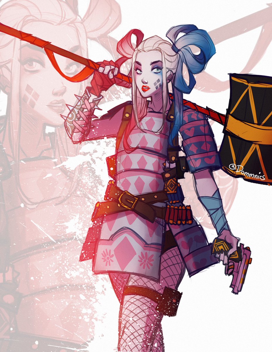 Dommnics's tweet photo. Last night I had a dream that the #birdsofprey set photos and leaked and for some reason everyone had samurai themed costumes. It was really weird. Here's what I remember Harley essentially looking like in the dream.
#harleyquinn #birdsofpreyfilm #birdsofpreymovie https://t.co/8bTuEIhkYk