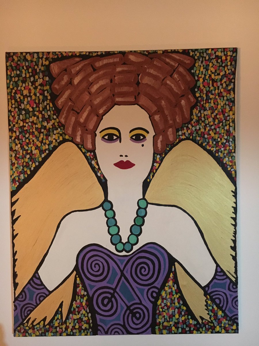 So just arrived at my friends new apartment to be greeted by this painting <a href="/JinkxMonsoon/">Jinkx Monsoon</a> could this be you??