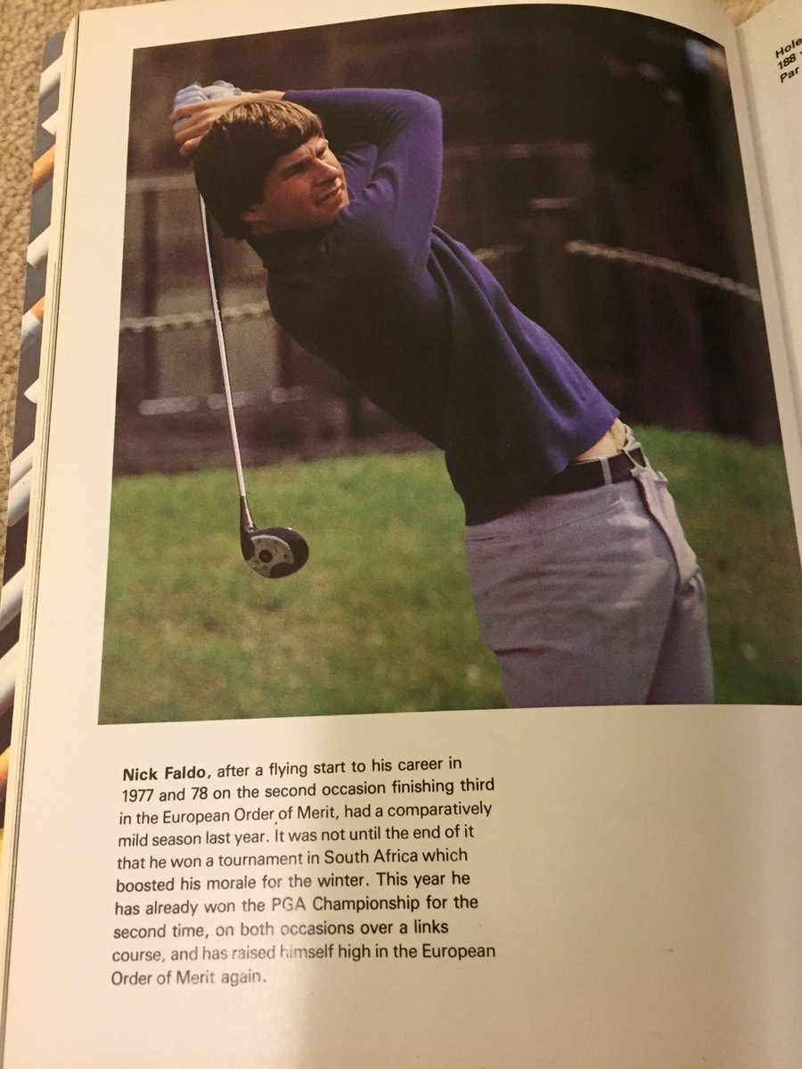 NEFWL's tweet image. @NickFaldo006 Legend, pic from the 1980 Open programme: