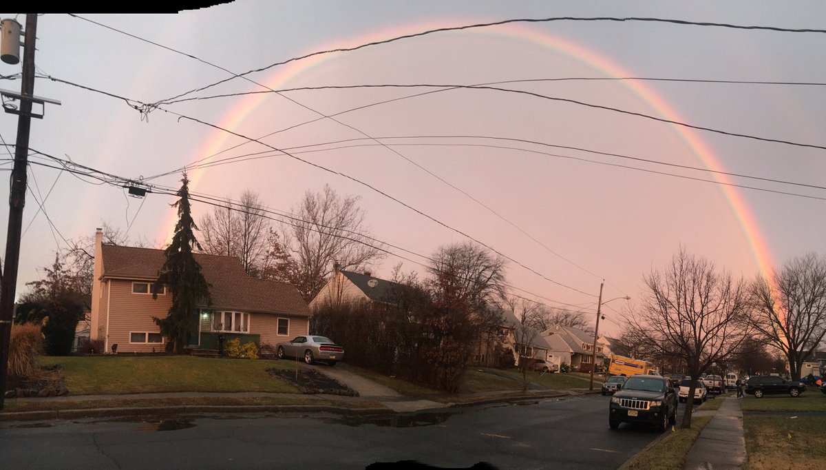 Credit to Allison .Rainbow over Somerville NJ  #somervillenj