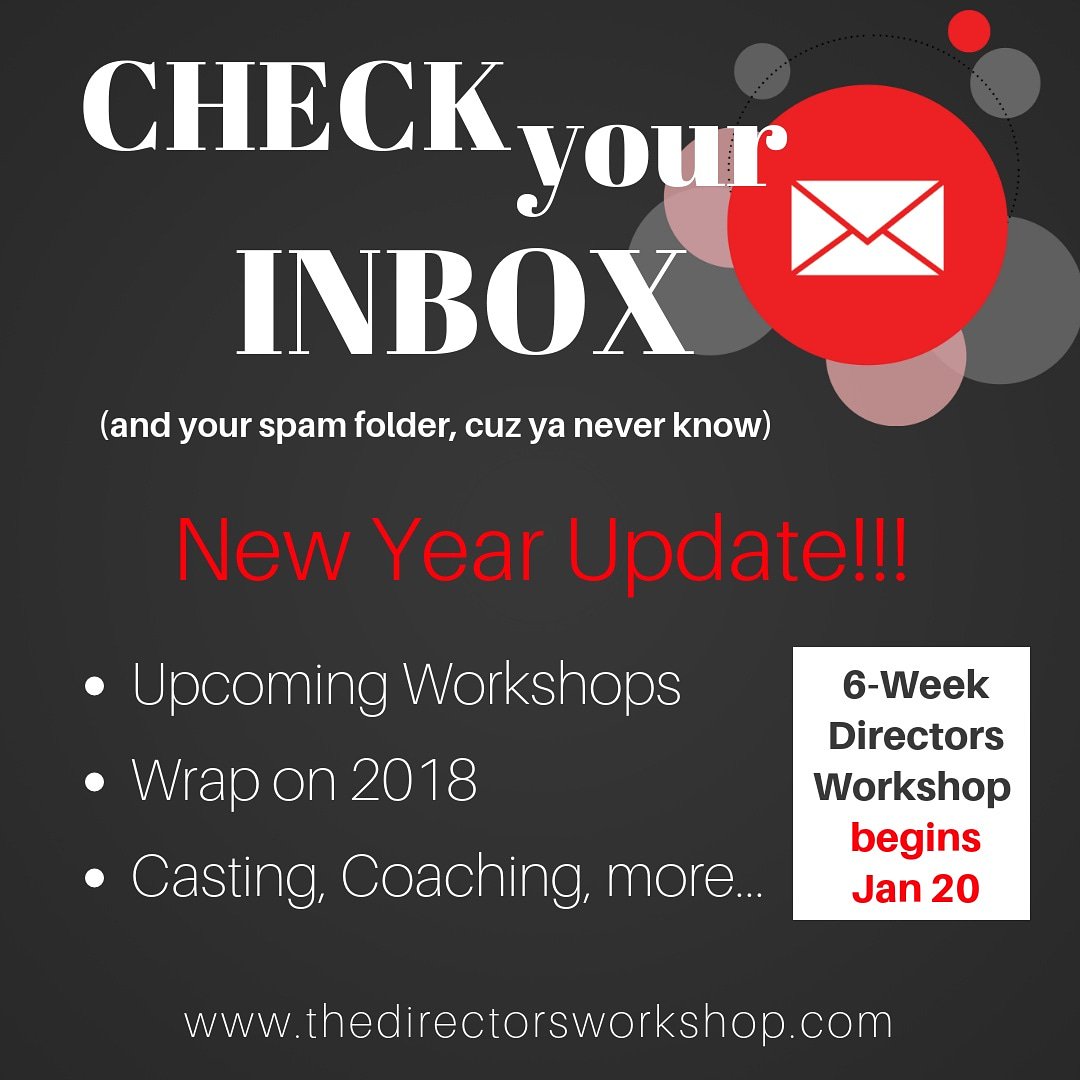 BaileyDirects's tweet image. If you're not subscribed to get our emailed updates, view the latest in your browser here: bit.ly/2TwV06m 
#thedirectorsworkshop #directingtools #directingclass #directingactors #directinggoals #learntodirect #writerdirectors  #directingworkshop