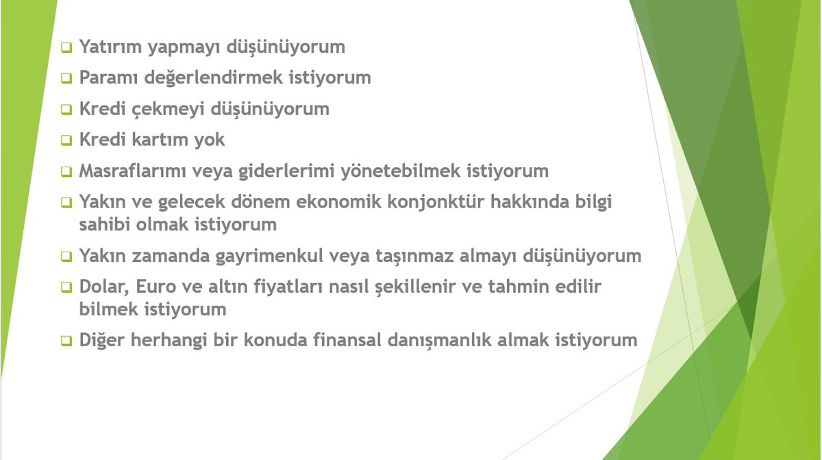 Bu maddelerden en az birini seçiyorsanız, bizimle iletişime geçmelisiniz.