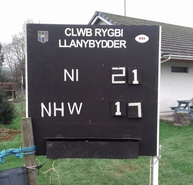 Welshest score board I’ve ever seen #Cymraeg