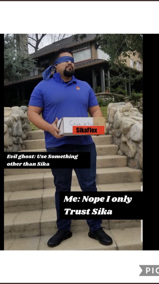 DCarlitozzz13's tweet photo. I only Trust Sika to Bond it or Seal it Only Once. So don’t fall for it all others are bad. #ProSelectSika #BirdBoxSika #SikaBoxTrust @Sika_USA https://t.co/xhdJxpTMwy