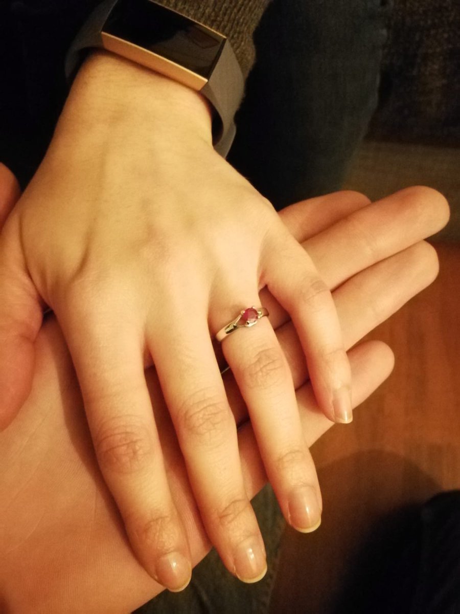 SilverVictoria's tweet image. The lovely lady said yes! Here’s the engagement ring being modelled by the lovely couple! #engaged #weddings #2019 #jewellery #jewellerydesigner #designerjeweller #desigignerjewellery #handmade #handmadejewellery #victoriatodddesignerjeweller #whitegold #ruby #engagementring