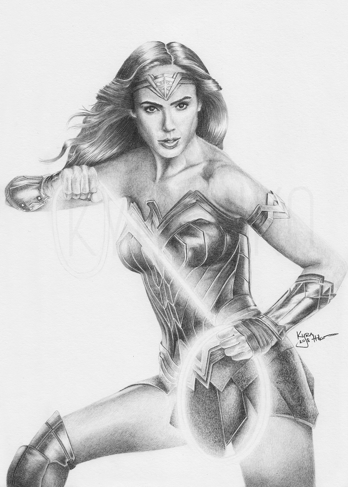 Painted Sketch  Gal Gadot Poster Print  Artplanet Metal Posters