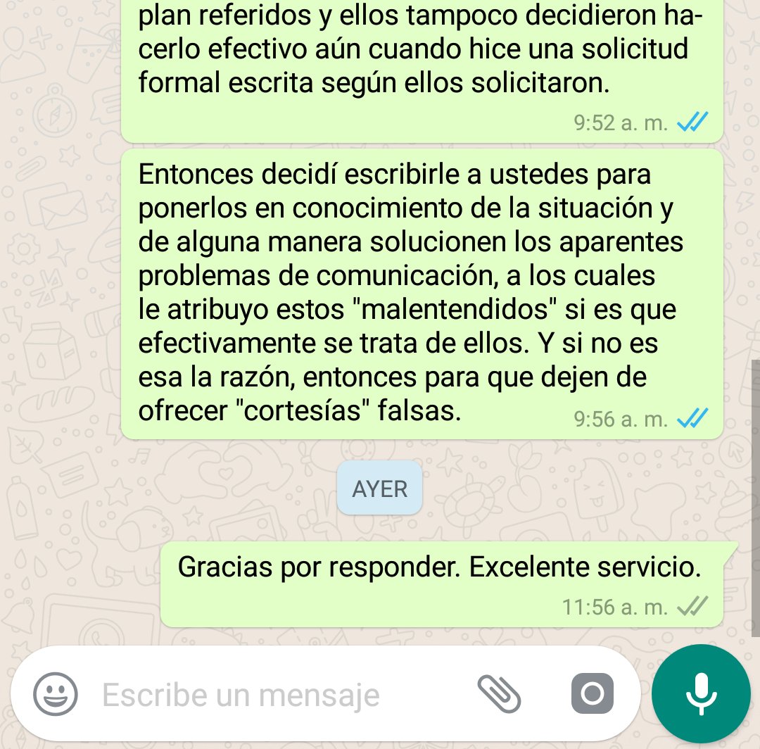 DBreyner's tweet photo. @sicsuper Indignado por el pésimo servicio al Cliente y #publicidadengañosa de @ClubBODYTECH  . Sus "premios" o "incentivos" al parecer son una ilusión. Se escudan  con problemas de "comunicación interna". Debería darles vergüenza, y  cuando uno se queja lo dejan en visto https://t.co/ud1i4cpaXt