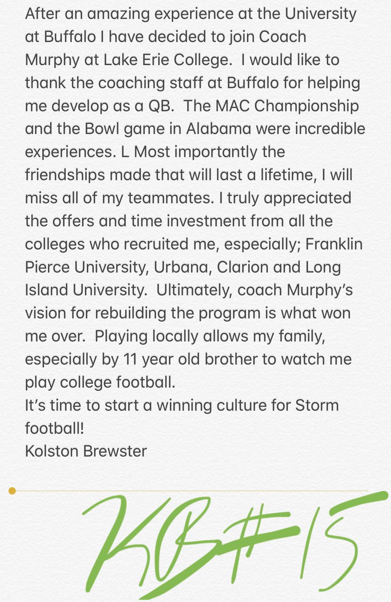 Kolston_015's tweet photo. ⚡️🌪COMMITTED 🌪⚡️ @Lakeeriefball @CoachMurphyLEC @KelleyKish #LECstorm https://t.co/rSg50wpFA1