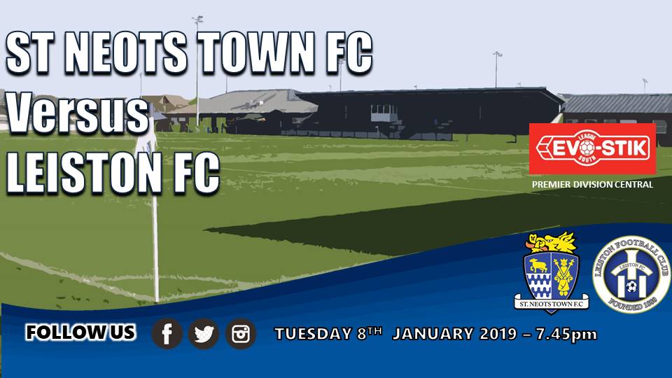 Next Up.......
Re-Arranged fixture.......
The visit of <a href="/leistonfc/">Leiston FC</a> 
Tuesday 8th January 2019
7:45pm KO