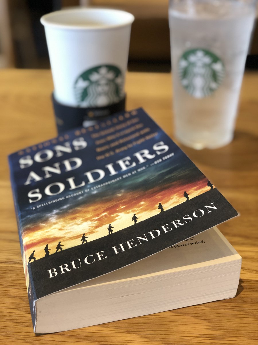 johncmwong's tweet photo. Finished reading Sons and Soldiers by @BHendersonBooks at my local #Starbucks. It is a remarkable journey of six courageous German-born Jews who escaped the horrors of the Nazis and returned to fight Hitler. Next up: Educated. #goodreads https://t.co/NTf00CF6zP